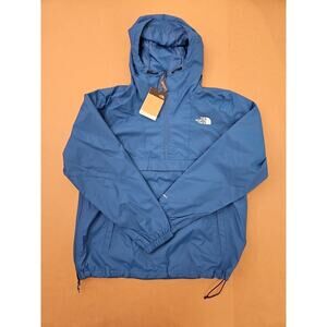NWT The North Face Mens Banff Blue Antora Anorak Hooded Half Jacket- Medium